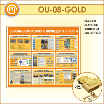 Стенд «Основы безопасности жизнедеятельности» (OU-08-GOLD)